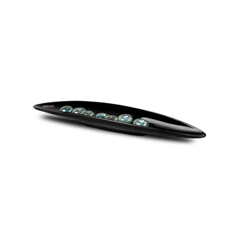 Ceramic Oval Platter Pointed Blk Shiny